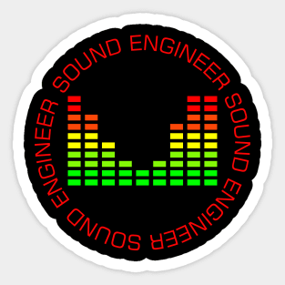 sound engineer audio engineering equalizer logo Sticker